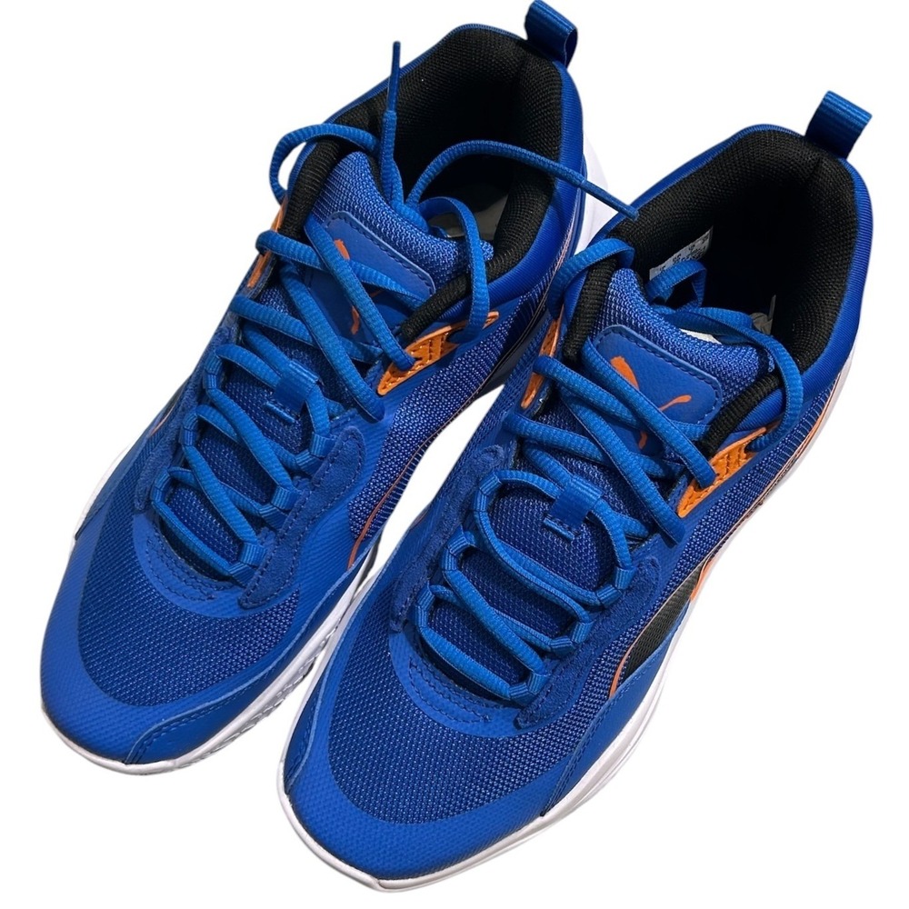 Puma Court Rider Chaos Mens Basketball Shoes Blue Orange 377572-09 Size 7
